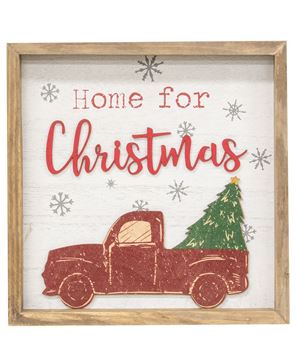 Picture of Home For Christmas Distressed Wooden Frame Sign