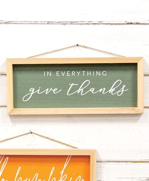 Picture of In Everything Give Thanks Inset Framed Sign
