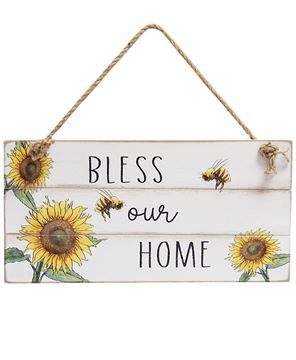 Picture of Bless Our Home Distressed Shiplap Sign