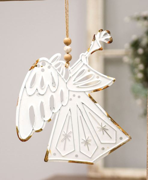 Col House Designs - Retail| Shabby Chic Metal Angel Ornament | Col ...
