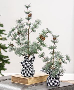 Picture of Buffalo Check Sparkle Pine Tree, 18"
