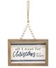 Picture of All I Want For Christmas Beaded Mini Pinstripe Sign, 3/Set