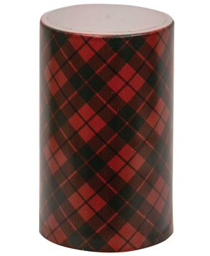 Picture of Red Plaid Timer Pillar, 3" x 5"