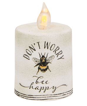Picture of Don't Worry Bee Happy Timer Pillar