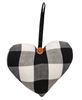 Picture of Black & White Buffalo Check Heart Ornament
