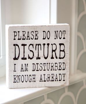 Picture of Please Do Not Disturb Wood Box Sign
