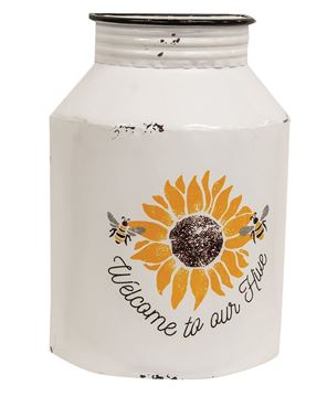 Picture of Welcome to Our Hive Distressed Half Milk Can