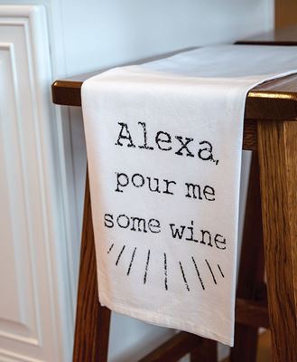 Picture of Alexa Pour Me Some Wine Dish Towel