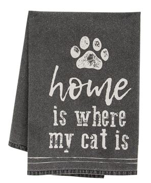 Picture of Home Is Where My Cat Is Dish Towel