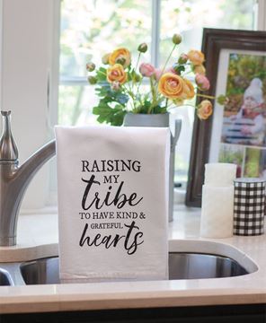 Picture of Raising My Tribe To Have Kind And Grateful Hearts Dish Towel