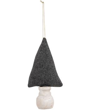 Picture of Solid Gray Fabric Christmas Tree Ornament 6"