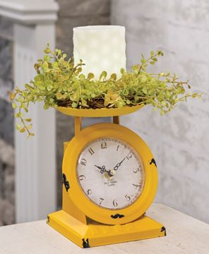 Picture of Sunflower Yellow Old Town Scale Clock