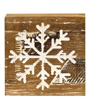 Picture of Snowflake Natural Wood Sign