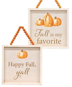 Picture of Happy Fall Y'all Beaded Sign, 2/Set