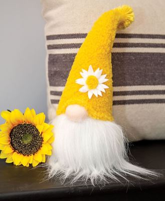 Picture of Fuzzy Yellow Flower Gnome 13"