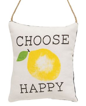Picture of Choose Happy Lemon Pillow Ornament