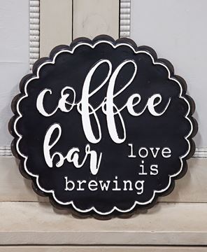 Picture of Coffee Bar Love Is Brewing Metal Sign