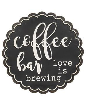 Picture of Coffee Bar Love Is Brewing Metal Sign