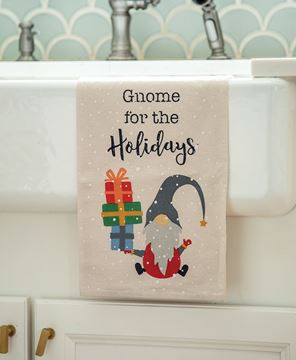 Picture of Gnome for the Holidays Dish Towel