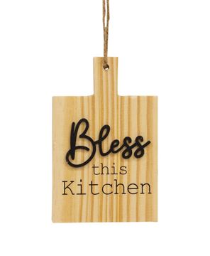 Picture of Bless This Kitchen Natural Cutting Board Ornament