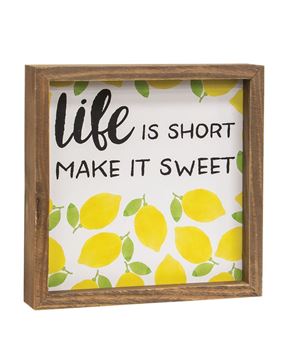 Picture of Life Is Short Make It Sweet Framed Box Sign