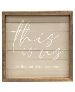 Picture of This is Us Slat-Look Framed Sign
