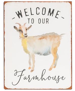 Picture of Welcome To Our Farmhouse Distressed Metal Sign
