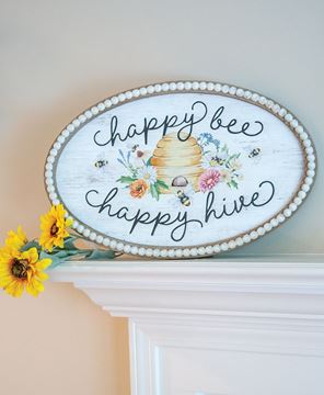 Picture of Happy Bee Happy Hive Beaded Sign