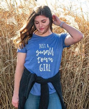 Picture of Small Town Girl Tee, Blue XXL - Women's Fit