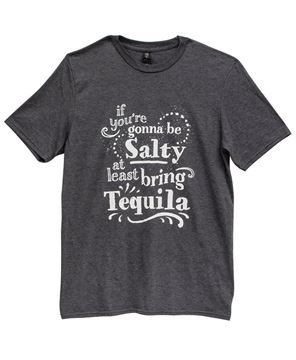 Picture of If You're Gonna Be Salty Bring Tequila T-Shirt, Heather Dark Gray