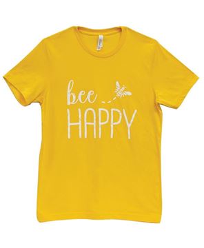 Picture of Bee Happy T-Shirt, Heather Yellow Gold XXL