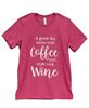 Picture of A Good Day Starts With Coffee T-Shirt, Heather Raspberry XXL