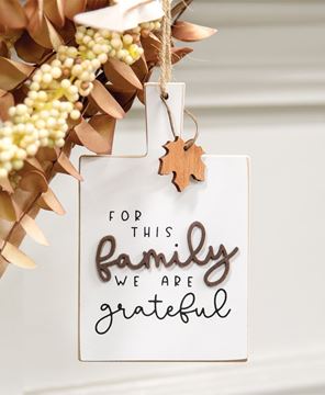 Picture of We Are Grateful Cutting Board Sign Ornament