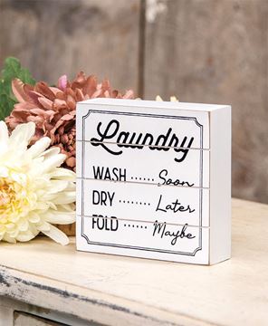 Picture of Wash Dry Fold Shiplap Box Sign