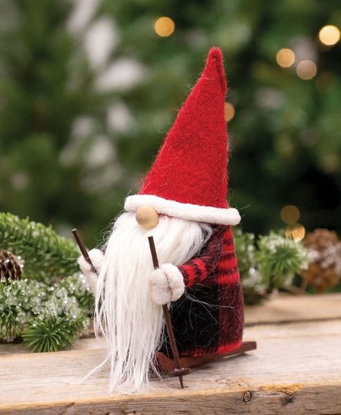 Col House Designs - Retail Wooden Winter Gnome Ornaments, 4/Set