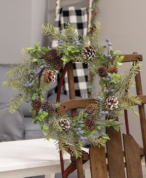 Picture of Dusty Blue Berry & Pine Wreath