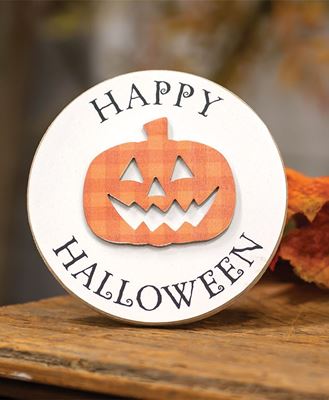 Picture of Happy Halloween Jack Circle Easel Sign