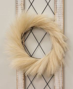 Picture of Pampas Grass Wreath, 24", Cream