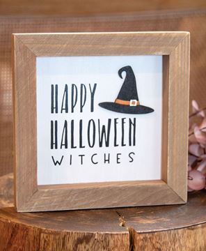Picture of Happy Halloween Witches Framed Sign