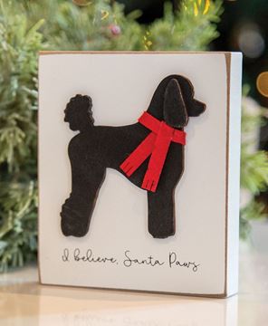 Picture of I Believe, Santa Paws Poodle Block