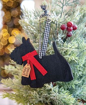 Picture of Santa Paws Scotty Dog Ornament