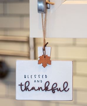 Picture of Blessed and Thankful Cutting Board Sign Ornament