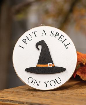 Picture of I Put A Spell on You Circle Easel Sign