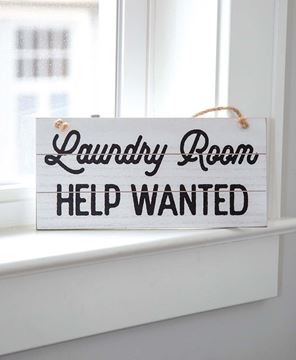 Picture of Help Wanted Laundry Room Shiplap Sign