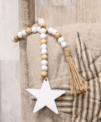 Col House Designs - Wholesale Distressed Wooden Bead Garland w
