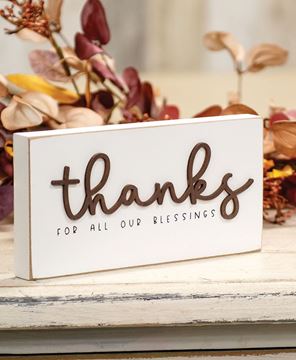Picture of Thanks For All Our Blessings Block Sign