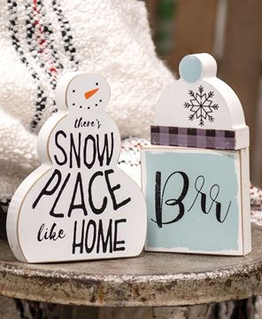 Picture of Snow Place Like Home Snowman & Blocks, 3/Set