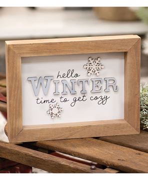 Picture of Time To Get Cozy Framed Snowflake Sign