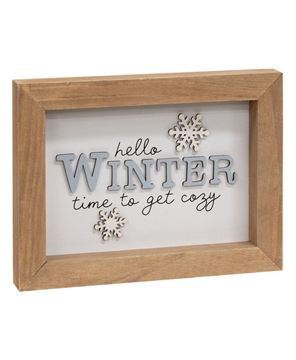 Picture of Time To Get Cozy Framed Snowflake Sign