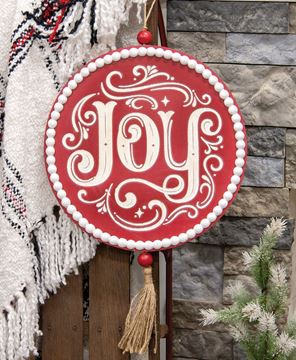 Picture of Joy Scroll Beaded Wood Sign
